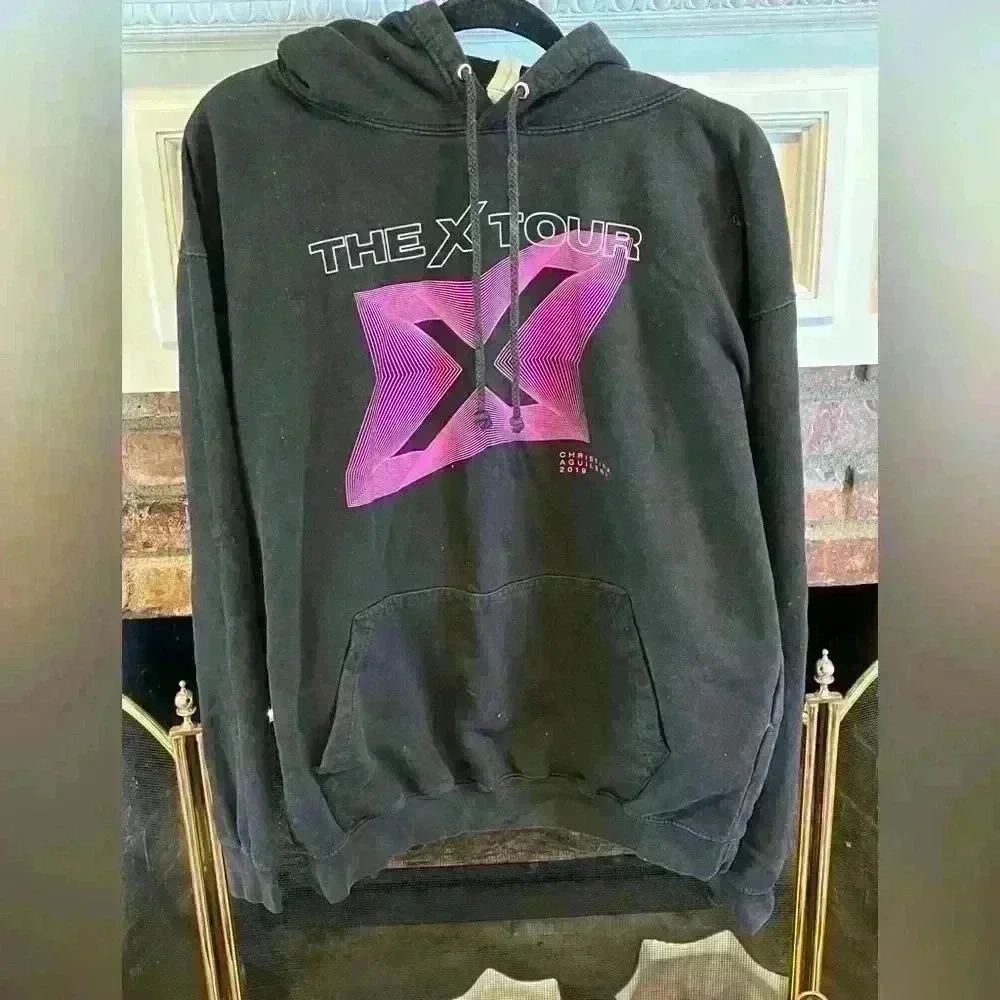 Christina Aguilera the x tour‎ 2019 sweater pullover hoodie sz XL